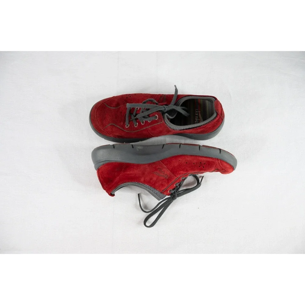 Dansko Suede Sneakers Womens size 37 US 7 Red‎ suede elise oxford walking shoes